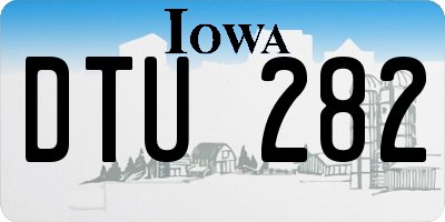 IA license plate DTU282
