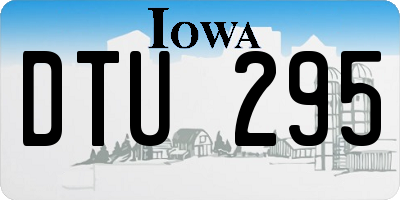 IA license plate DTU295