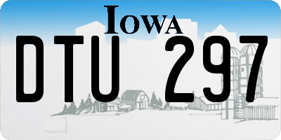 IA license plate DTU297