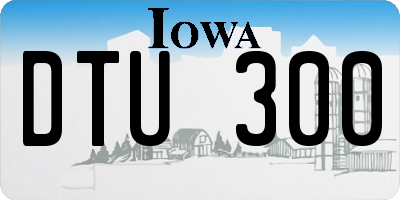 IA license plate DTU300