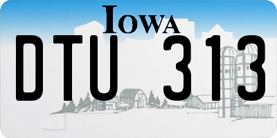 IA license plate DTU313
