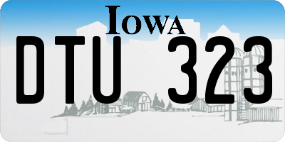 IA license plate DTU323