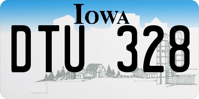 IA license plate DTU328