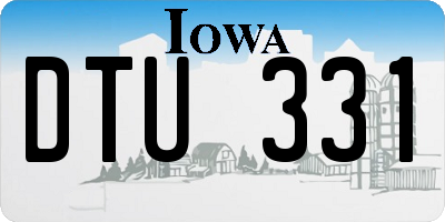 IA license plate DTU331