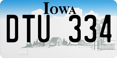 IA license plate DTU334