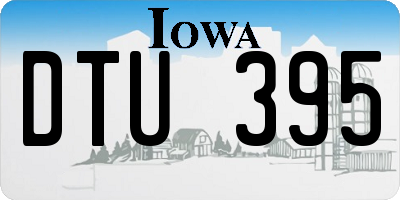 IA license plate DTU395