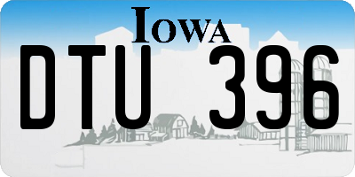 IA license plate DTU396