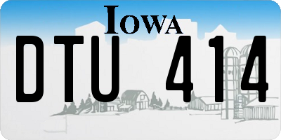 IA license plate DTU414