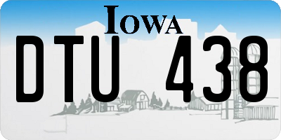 IA license plate DTU438