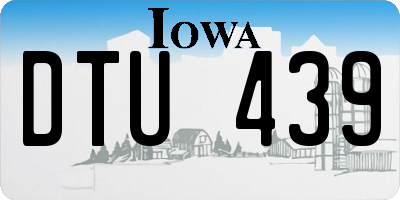 IA license plate DTU439
