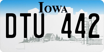 IA license plate DTU442