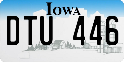 IA license plate DTU446
