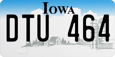 IA license plate DTU464