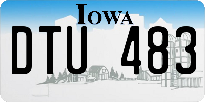 IA license plate DTU483