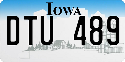 IA license plate DTU489