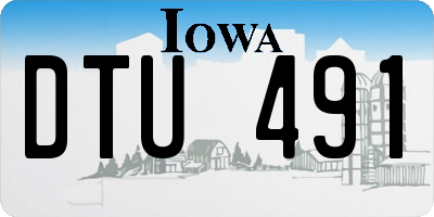 IA license plate DTU491