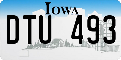 IA license plate DTU493