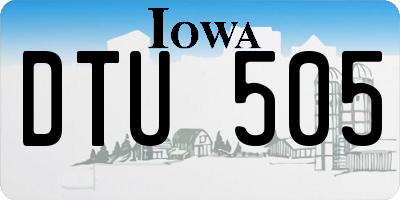 IA license plate DTU505