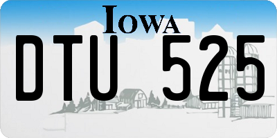 IA license plate DTU525