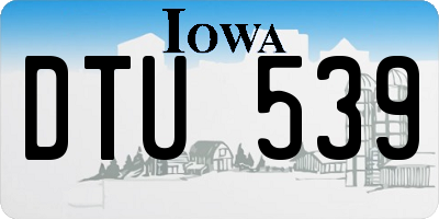 IA license plate DTU539