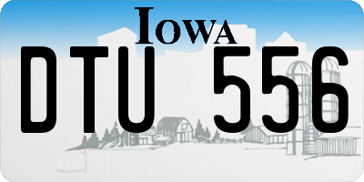 IA license plate DTU556