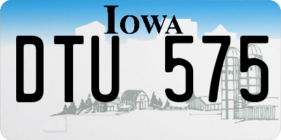 IA license plate DTU575
