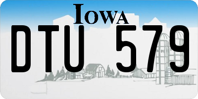IA license plate DTU579