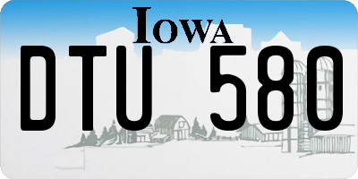 IA license plate DTU580
