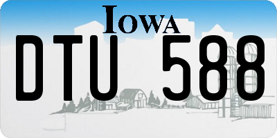 IA license plate DTU588