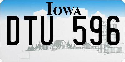 IA license plate DTU596
