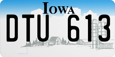 IA license plate DTU613