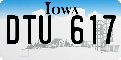 IA license plate DTU617