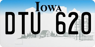 IA license plate DTU620