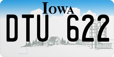 IA license plate DTU622