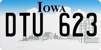 IA license plate DTU623