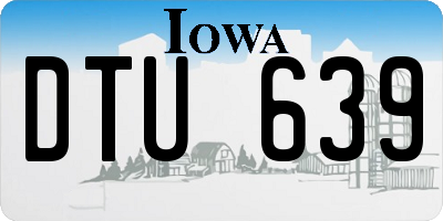 IA license plate DTU639
