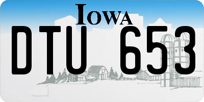 IA license plate DTU653