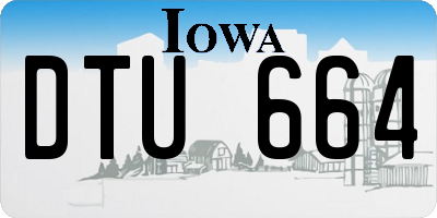 IA license plate DTU664