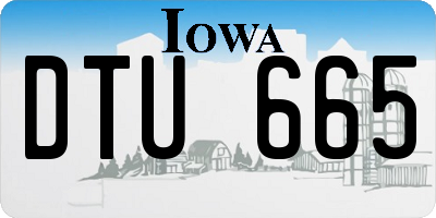 IA license plate DTU665