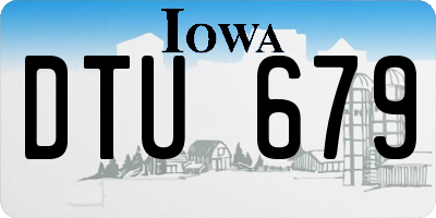 IA license plate DTU679