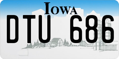 IA license plate DTU686
