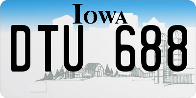 IA license plate DTU688