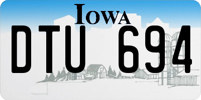 IA license plate DTU694