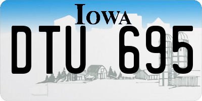 IA license plate DTU695