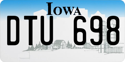 IA license plate DTU698