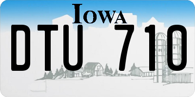 IA license plate DTU710