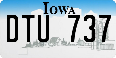 IA license plate DTU737
