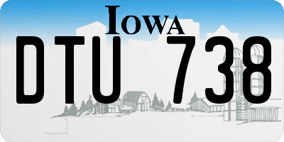 IA license plate DTU738