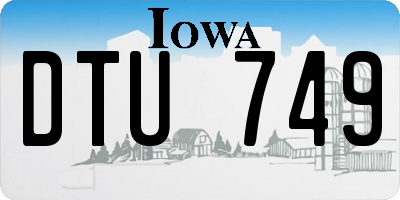 IA license plate DTU749