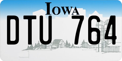 IA license plate DTU764